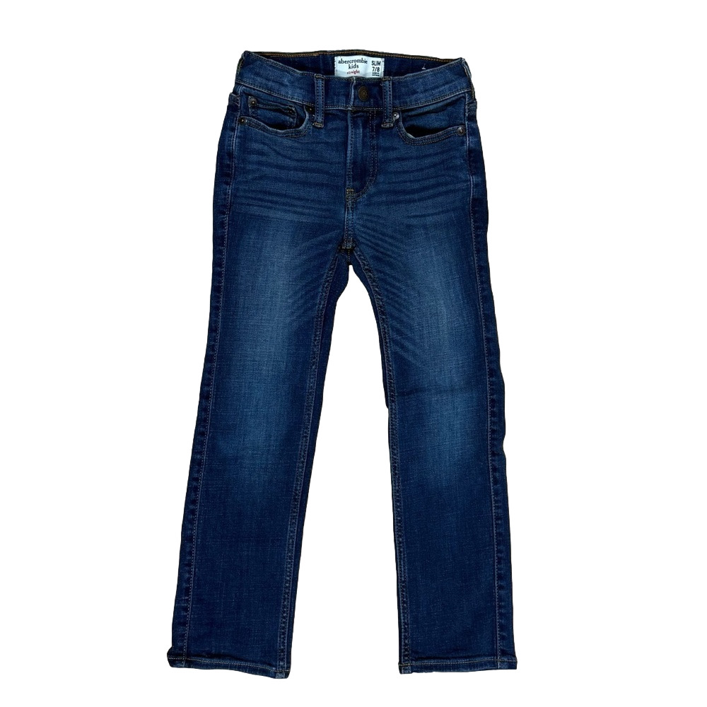 Abercrombie Kids NWOT Straight Leg Slim Fit Stretch Blue Jeans Size 7/8​